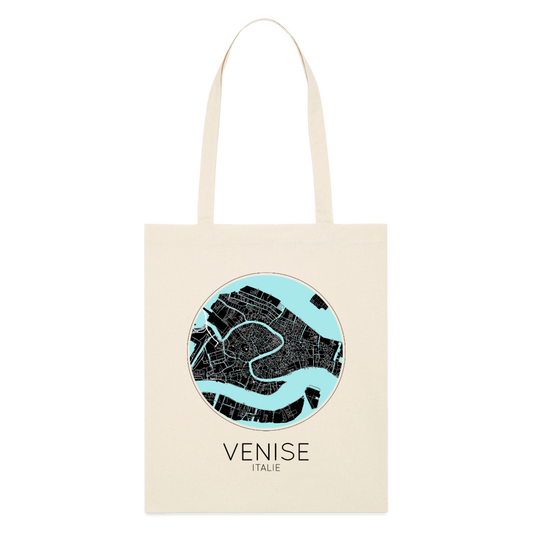 Tote Bag Venise Bio Coloris Clair – Plan de Venise - écru doux
