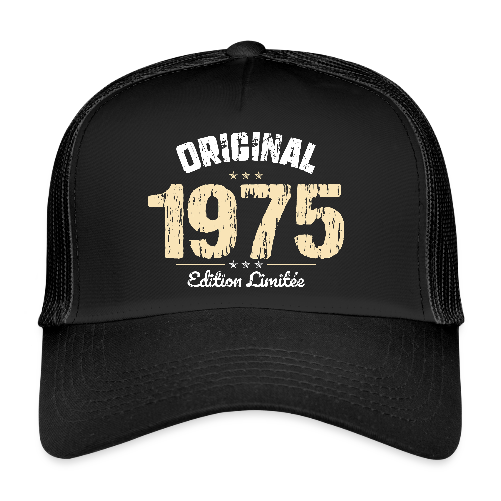 Casquette Trucker - Anniversaire 50 Ans - Original 1975 - noir/noir