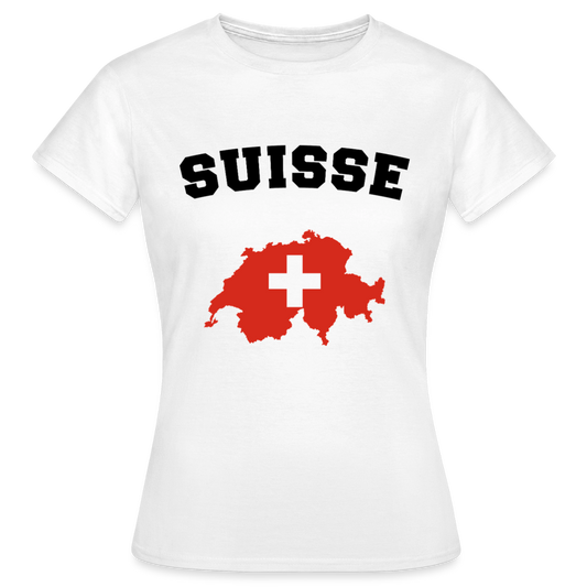 T-shirt Femme coloris clair - Suisse - blanc