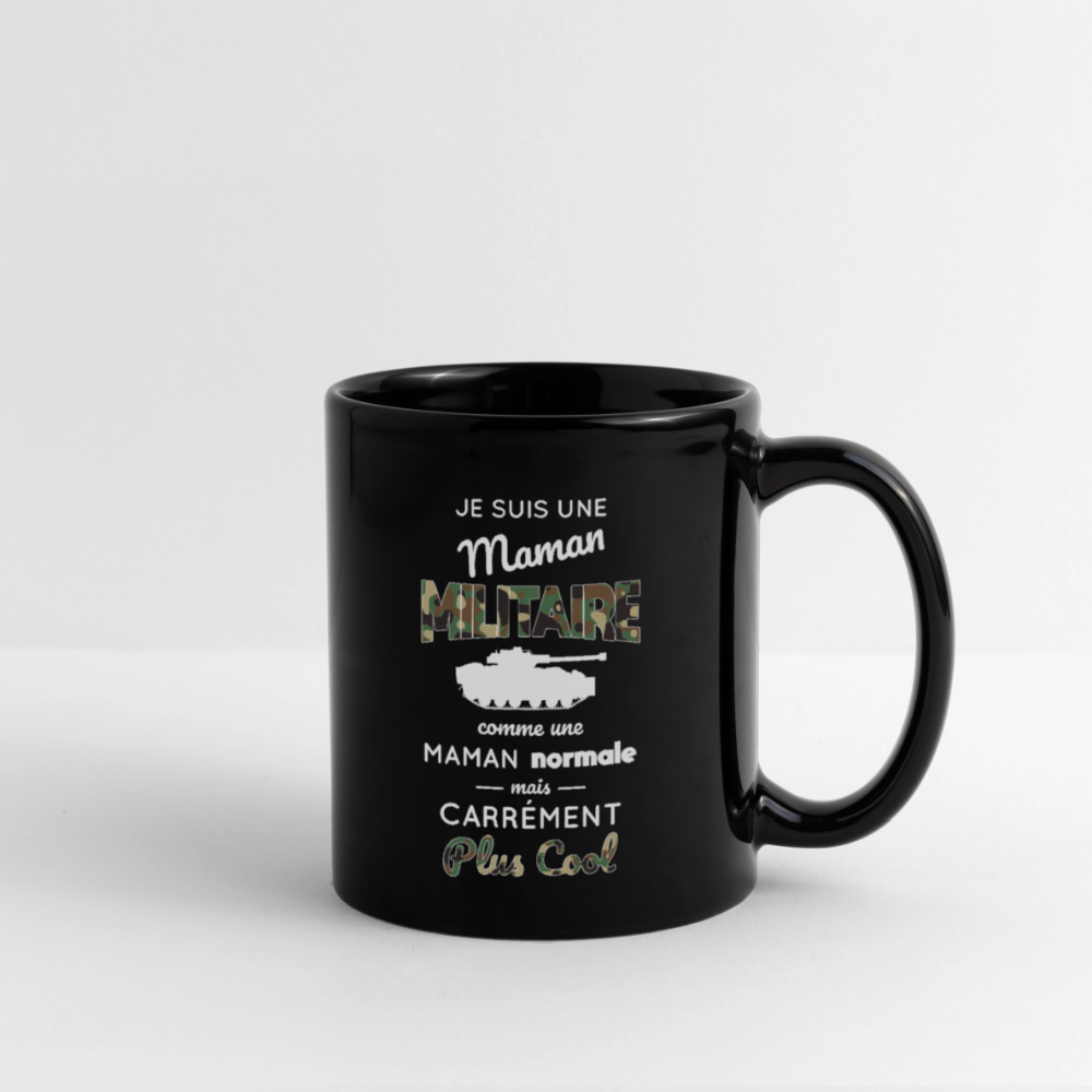 Mug uni - Maman militaire plus cool - noir