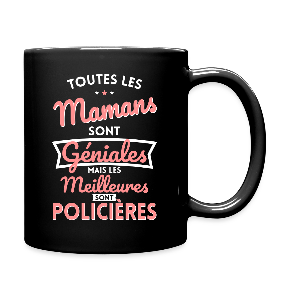 Mug uni - Mamans géniales - Les meilleures sont policières - noir