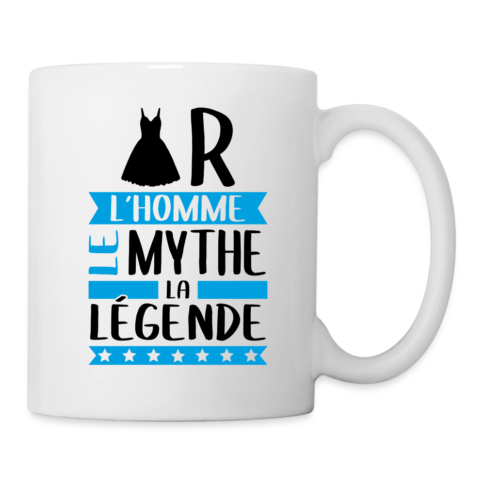 Mug blanc Robert rébus – L’homme, le mythe, la légende - blanc