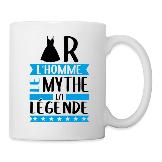 Mug blanc Robert rébus – L’homme, le mythe, la légende - blanc