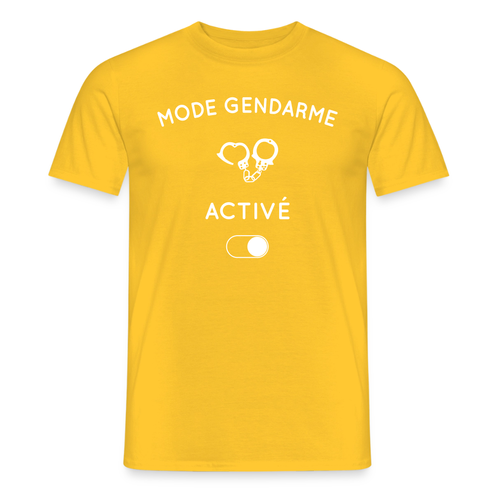 T-shirt Homme - Mode gendarme activé - jaune