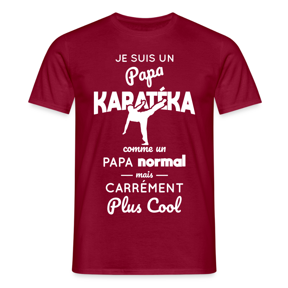 T-shirt Homme - Papa karatéka plus cool - rouge brique