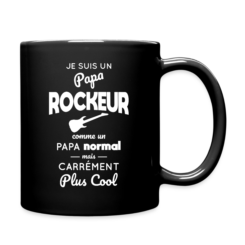 Mug uni - Papa rockeur plus cool - noir