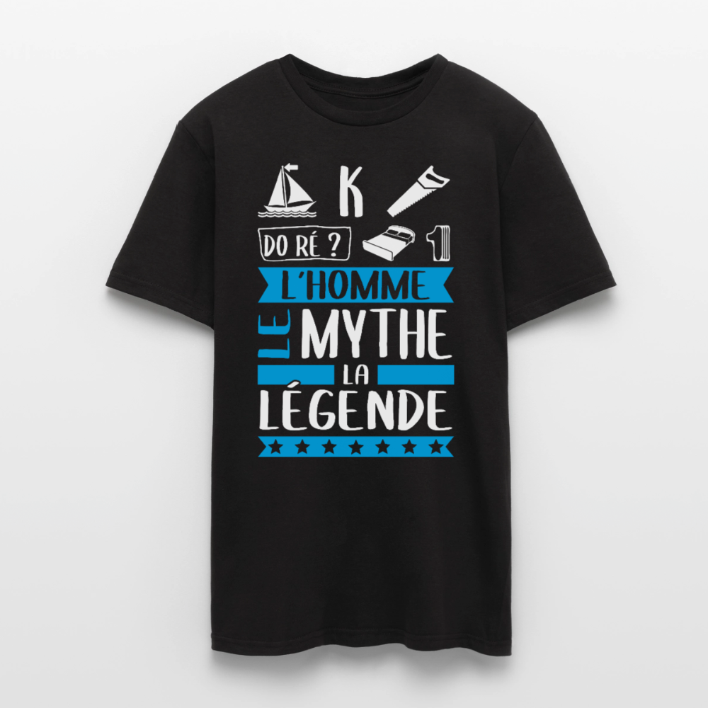 T-shirt homme Maximilien rébus – L’homme, le mythe, la légende - noir