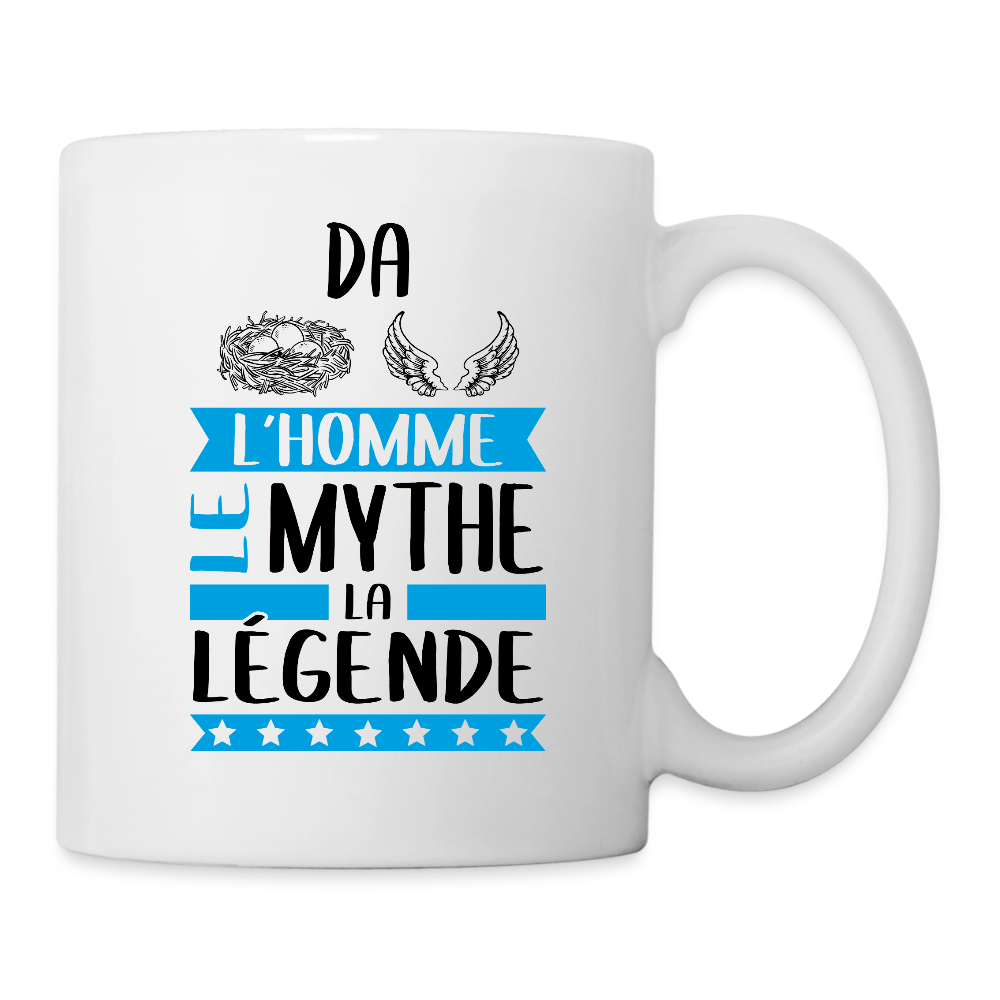 Mug blanc Daniel rébus – L’homme, le mythe, la légende - blanc