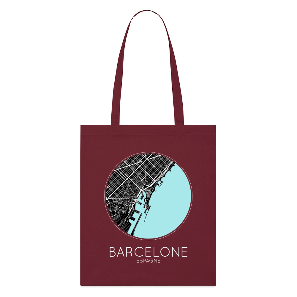 Tote Bag Barcelone Bio – Plan de Barcelone - bordeaux