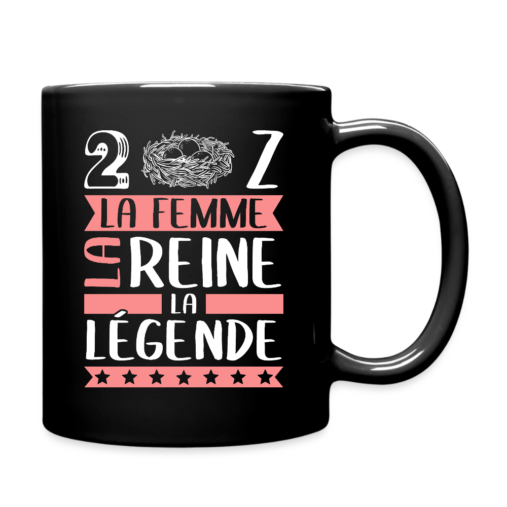 Mug uni Denise rébus – La femme, la reine, la légende - noir