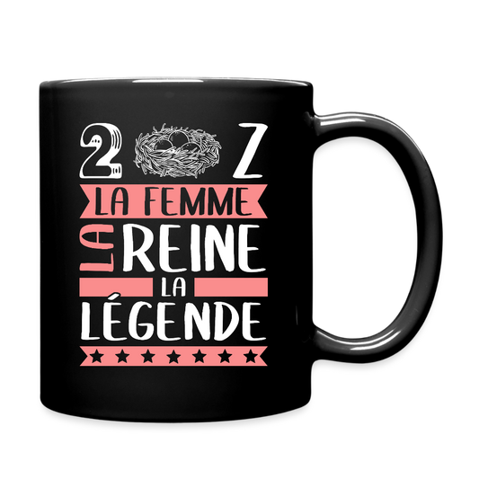 Mug uni Denise rébus – La femme, la reine, la légende - noir
