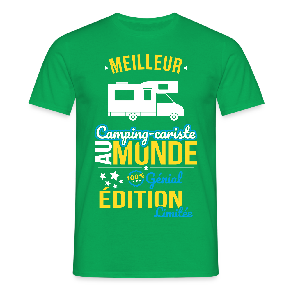 T-shirt Homme - Meilleur Camping-cariste au monde - 100% génial - vert
