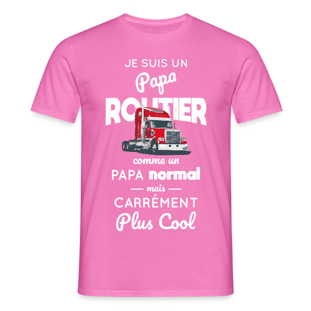 T-shirt Homme - Papa routier plus cool - rose