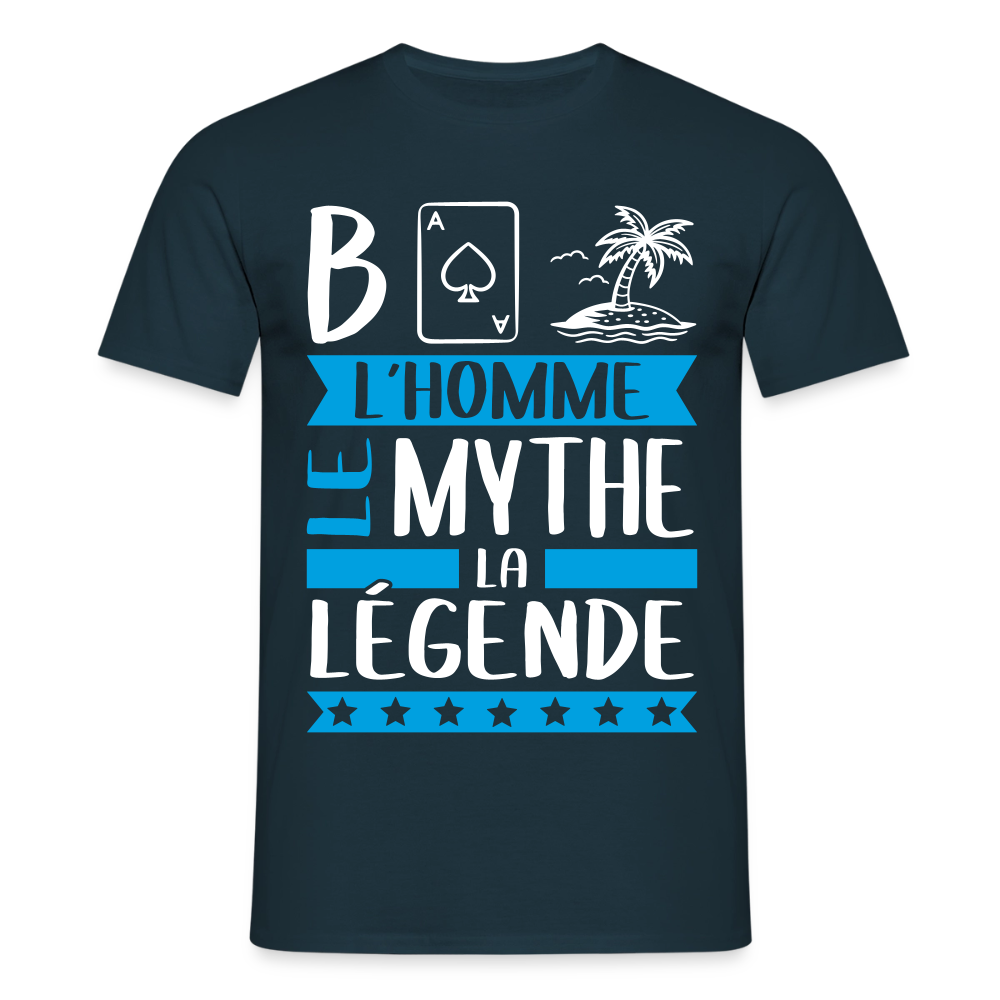 T-shirt homme Basile rébus – L’homme, le mythe, la légende - marine