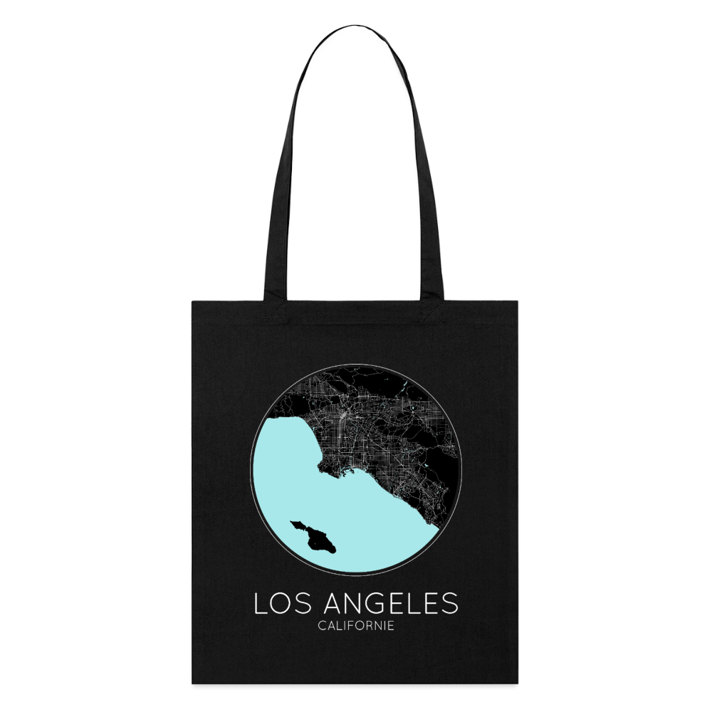 Tote Bag Los Angeles Bio – Plan de Los Angeles - noir