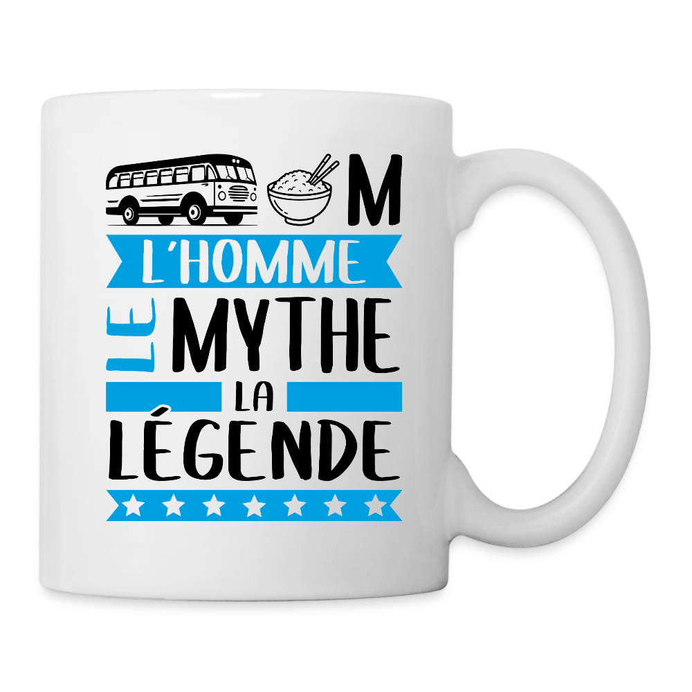 Mug blanc Karim rébus – L’homme, le mythe, la légende - blanc