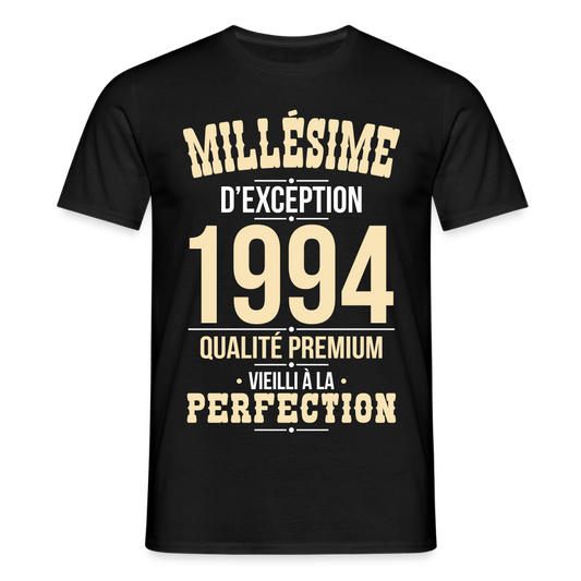 T-shirt Homme - Anniversaire 31 Ans - Millésime 1994 - noir