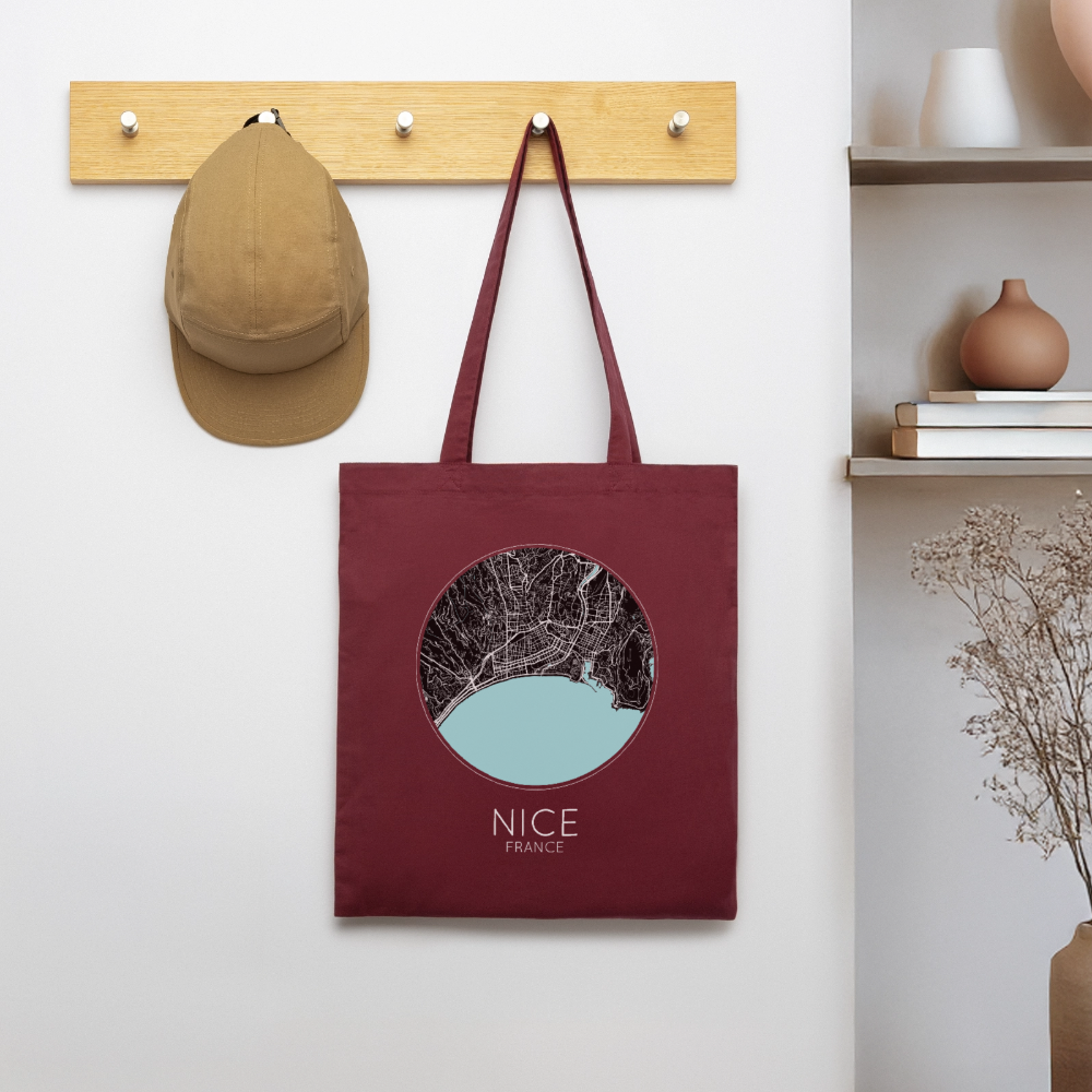 Tote Bag Nice Bio – Plan de Nice - bordeaux