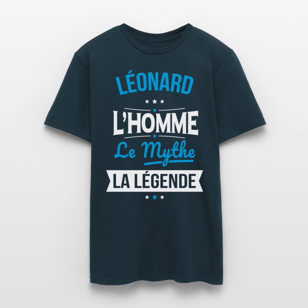 T-shirt Homme - Léonard - l'Homme - le Mythe - la Légende - marine