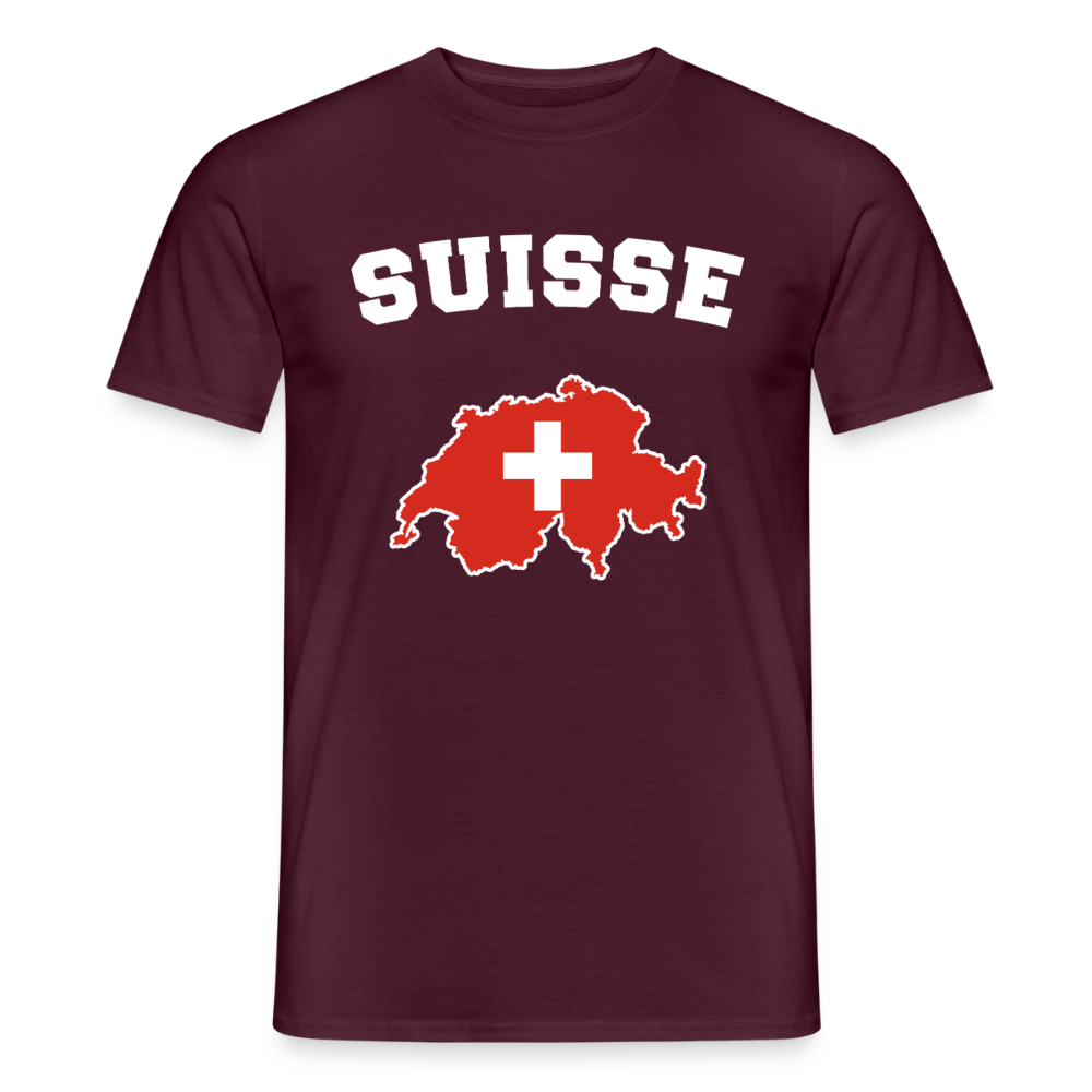 T-shirt Homme - Suisse - rouge brique