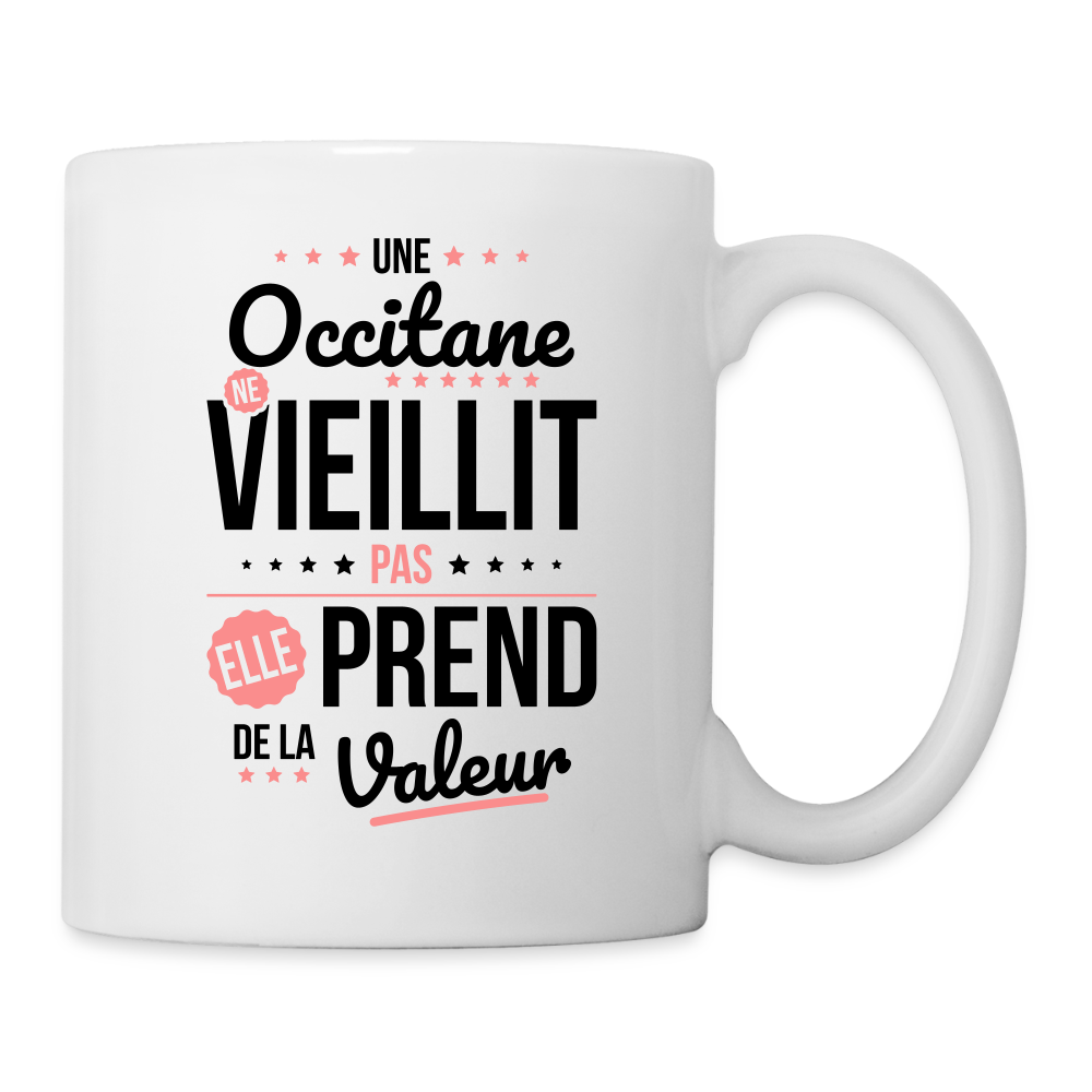 Mug blanc - Une Occitane ne vieillit pas - blanc