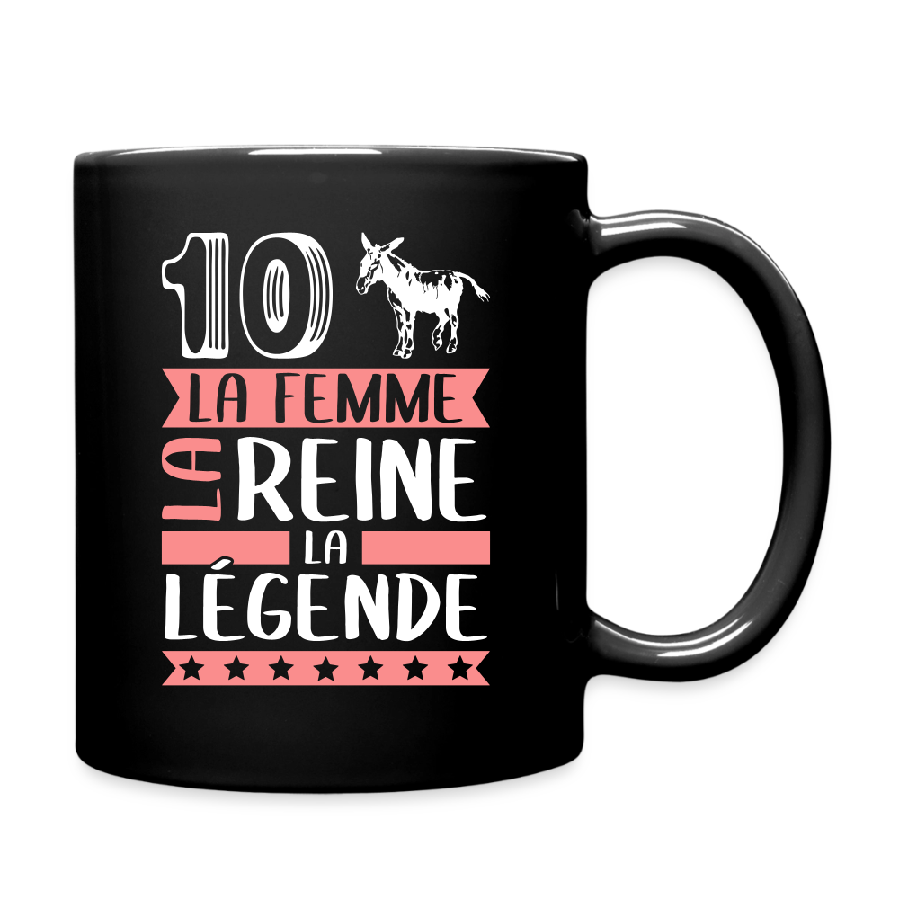 Mug uni Diane rébus – La femme, la reine, la légende - noir
