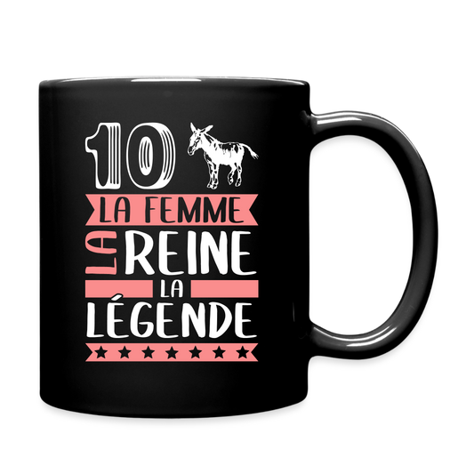 Mug uni Diane rébus – La femme, la reine, la légende - noir