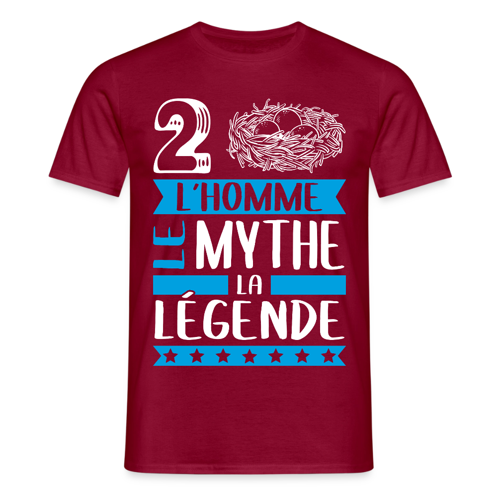 T-shirt homme Denis rébus – L’homme, le mythe, la légende - rouge brique