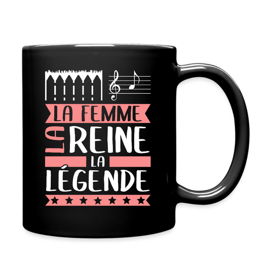 Mug uni Ella rébus – La femme, la reine, la légende - noir