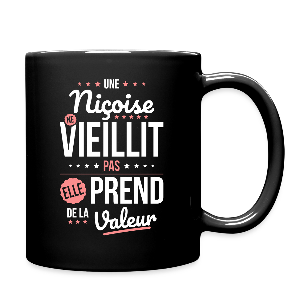 Mug uni - Une Niçoise ne vieillit pas - noir