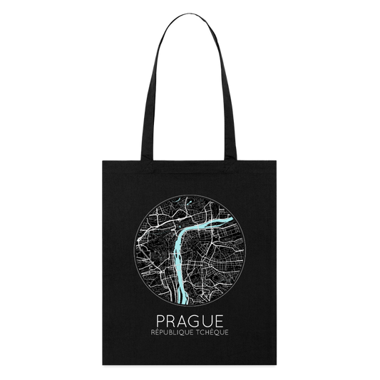 Tote Bag Prague Bio – Plan de Prague - noir