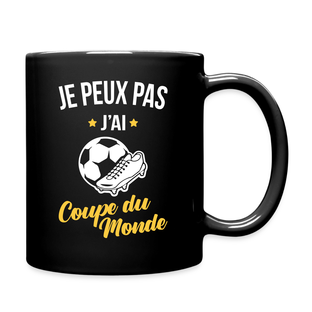 Mug uni - Je peux pas j'ai Coupe du Monde - noir