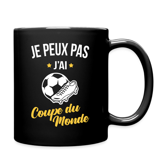 Mug uni - Je peux pas j'ai Coupe du Monde - noir