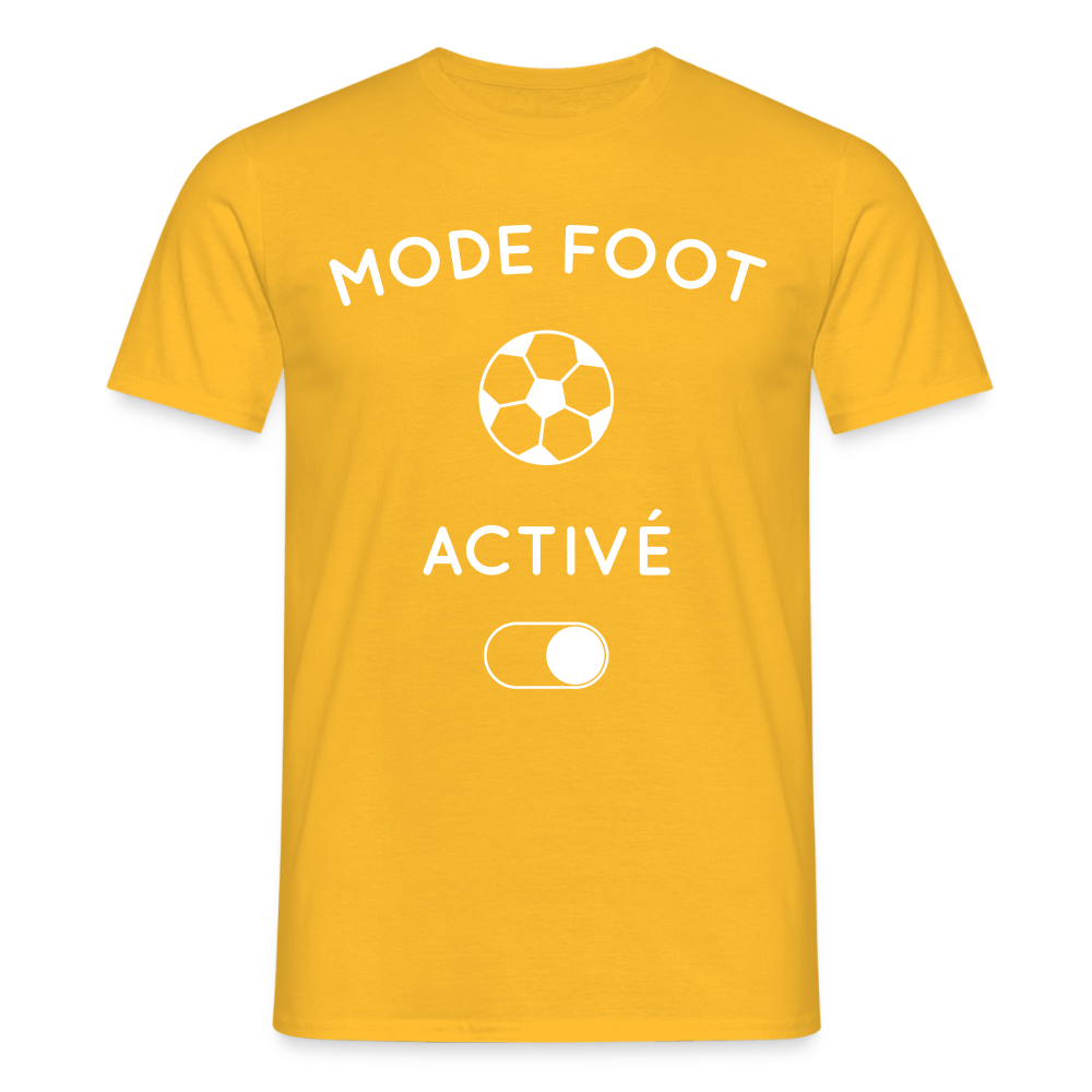 T-shirt Homme - Mode foot activé - jaune
