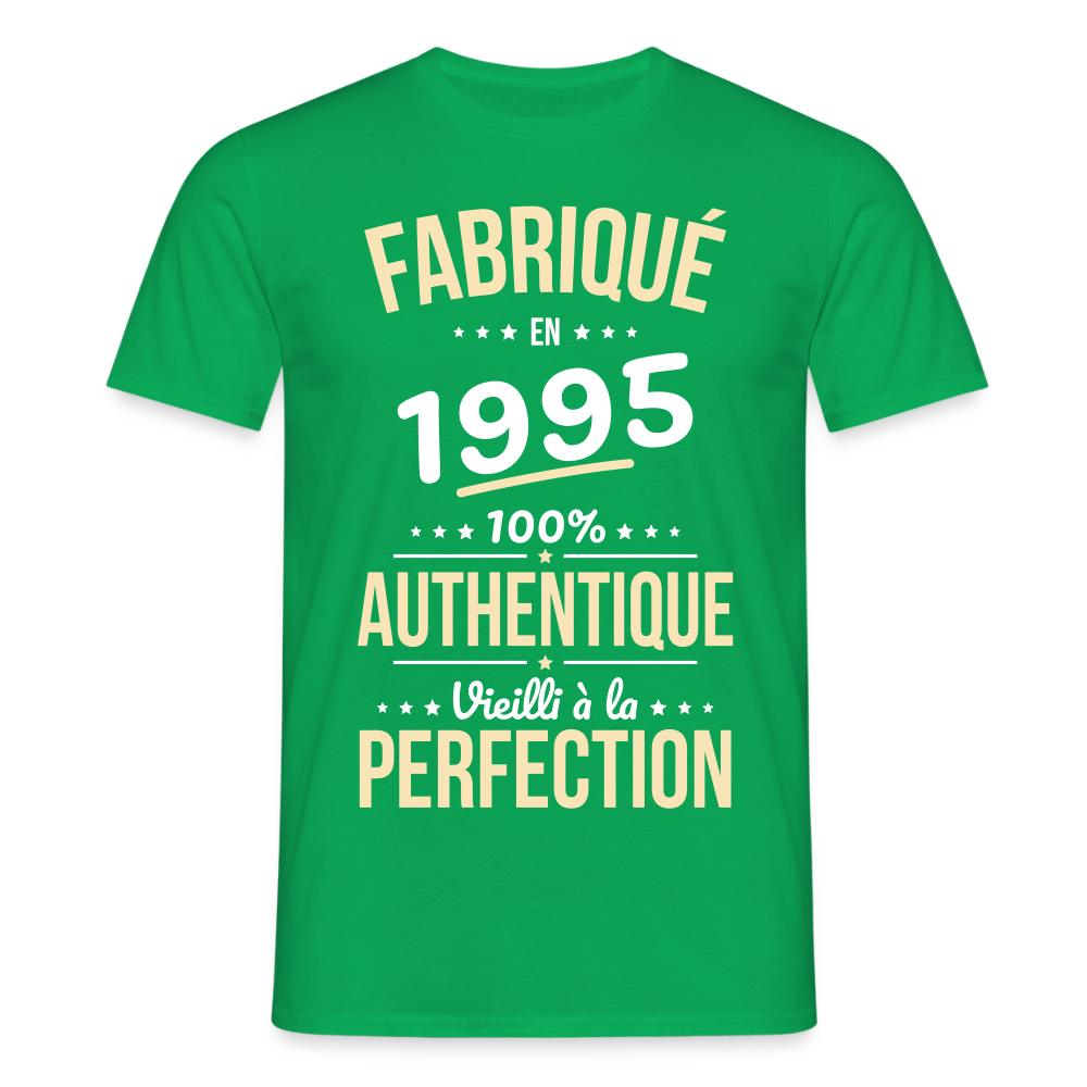 T-shirt Homme - Anniversaire 30 Ans - Fabriqué en 1995 - vert