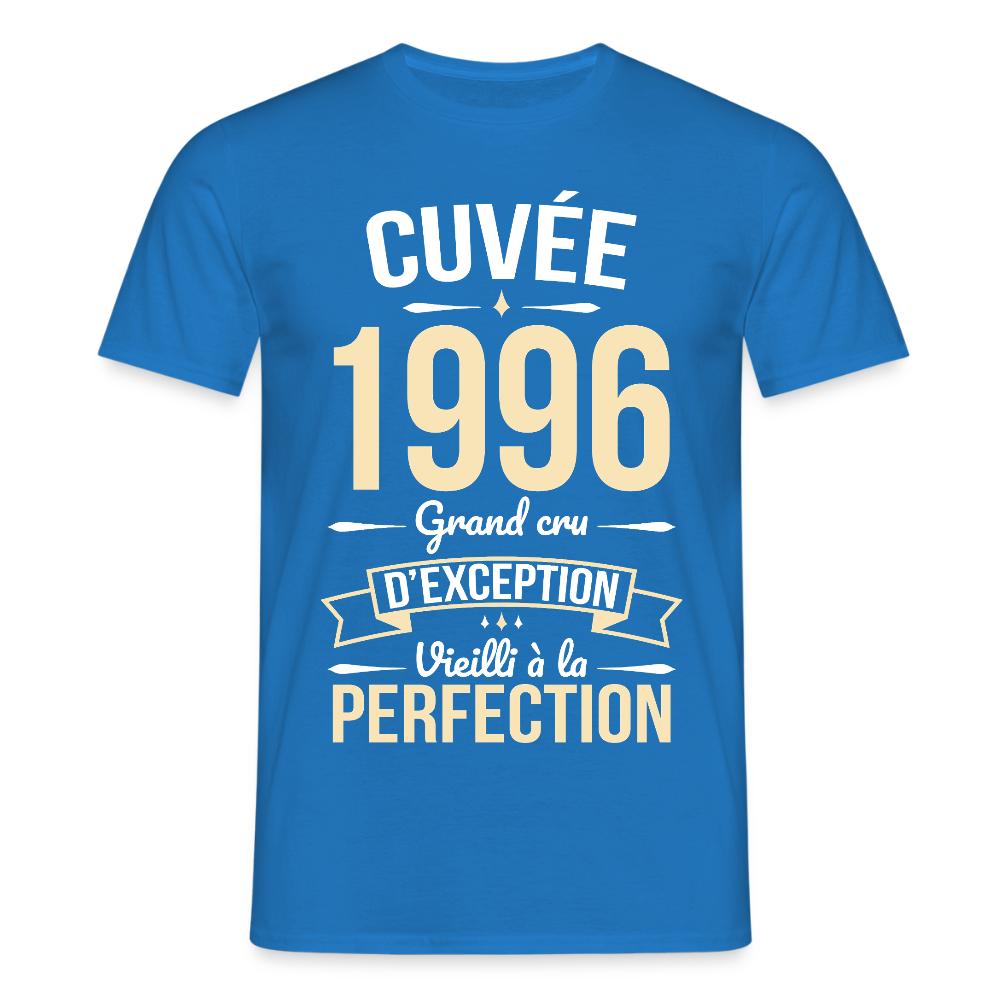T-shirt anniversaire homme 30 ans – Cuvée 1996, Grand cru d’exception - bleu royal
