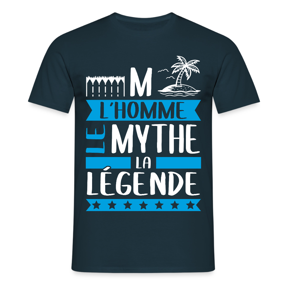 T-shirt homme Emile rébus – L’homme, le mythe, la légende - marine