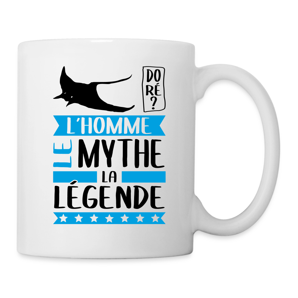Mug blanc Rémi rébus – L’homme, le mythe, la légende - blanc