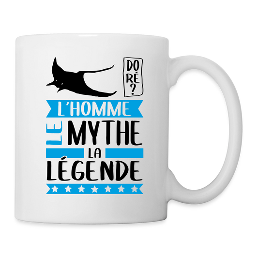Mug blanc Rémi rébus – L’homme, le mythe, la légende - blanc