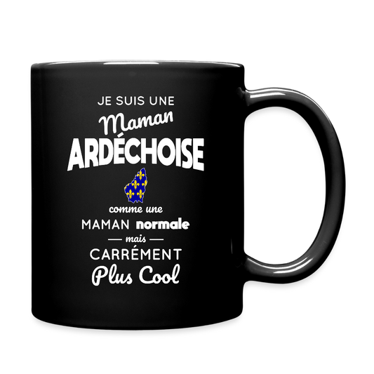 Mug uni - Maman Ardéchoise plus cool - noir