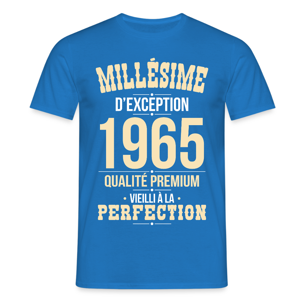 T-shirt Homme - Anniversaire 60 Ans - Millésime 1965 - bleu royal