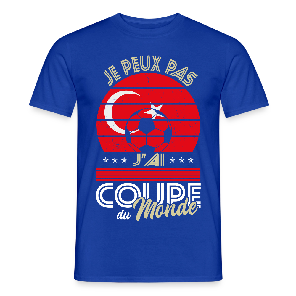 T-shirt Homme - Je peux pas j'ai Coupe du Monde - Turquie - bleu foncé