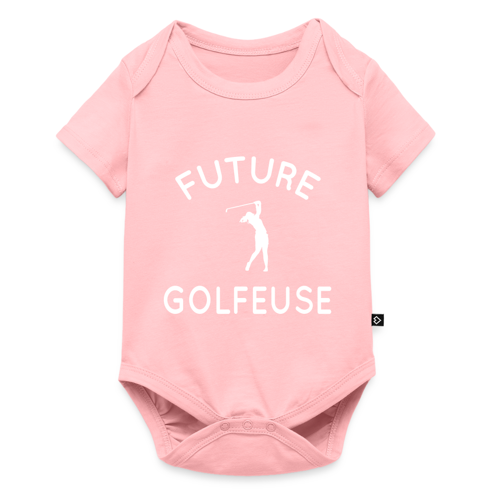 Body Bébé bio manches courtes - Future golfeuse - rose