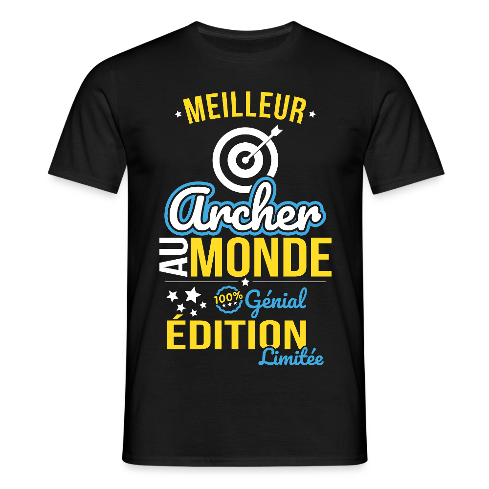 T-shirt Homme - Meilleur Archer au monde - 100% génial - noir