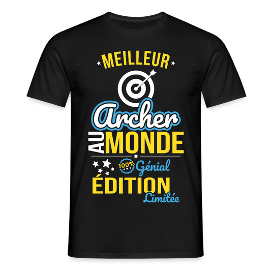 T-shirt Homme - Meilleur Archer au monde - 100% génial - noir