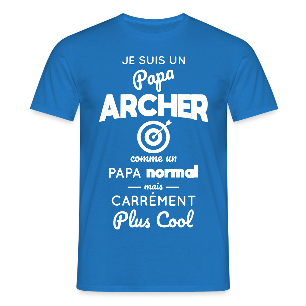 T-shirt Homme - Papa archer plus cool - bleu royal