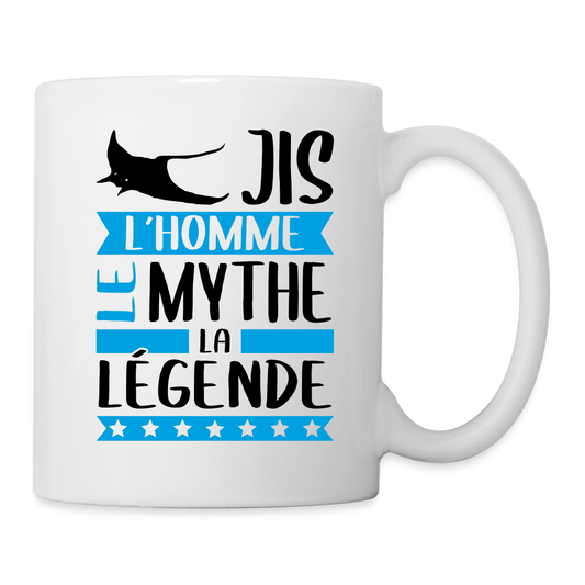 Mug blanc Régis rébus – L’homme, le mythe, la légende - blanc