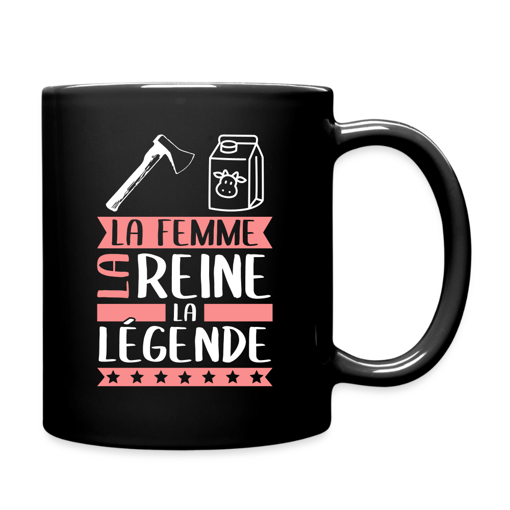 Mug uni Ashley rébus – La femme, la reine, la légende - noir
