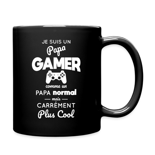Mug uni - Papa gamer plus cool - noir