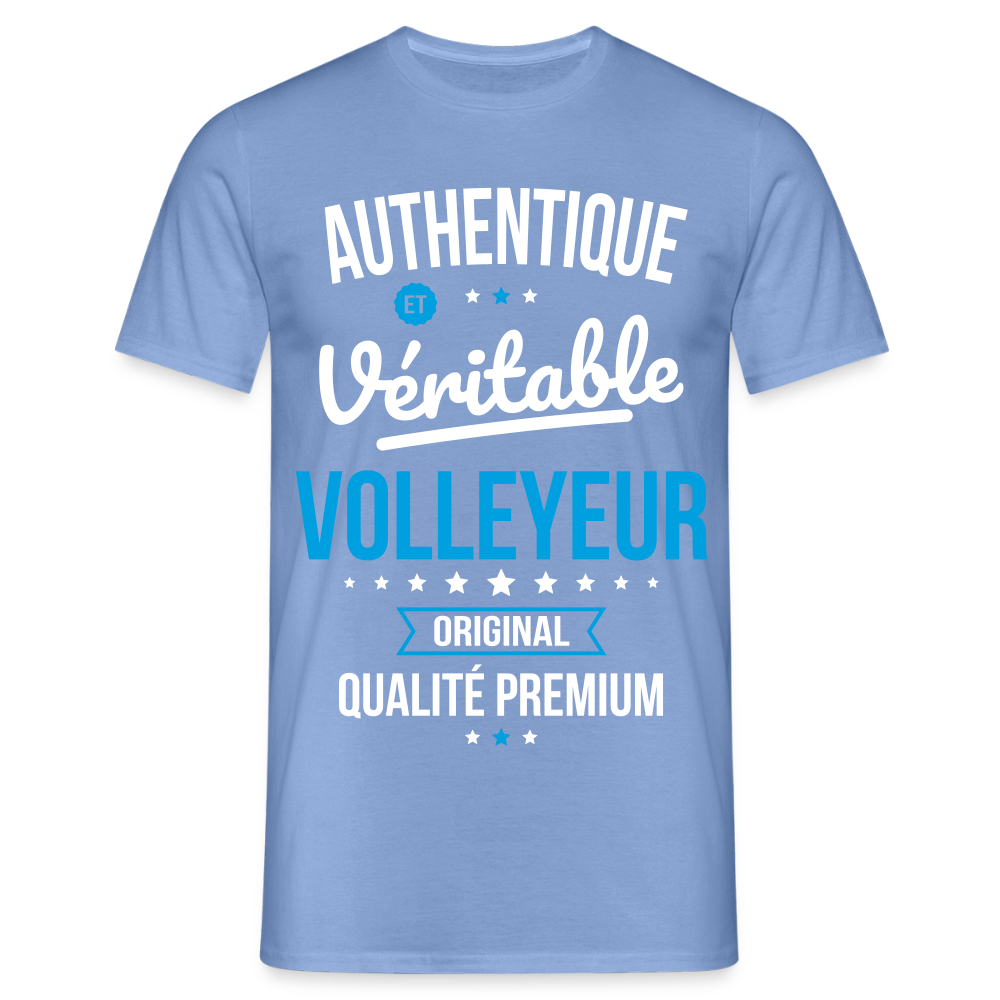 T-shirt Homme - Authentique et véritable Volleyeur - carolina blue